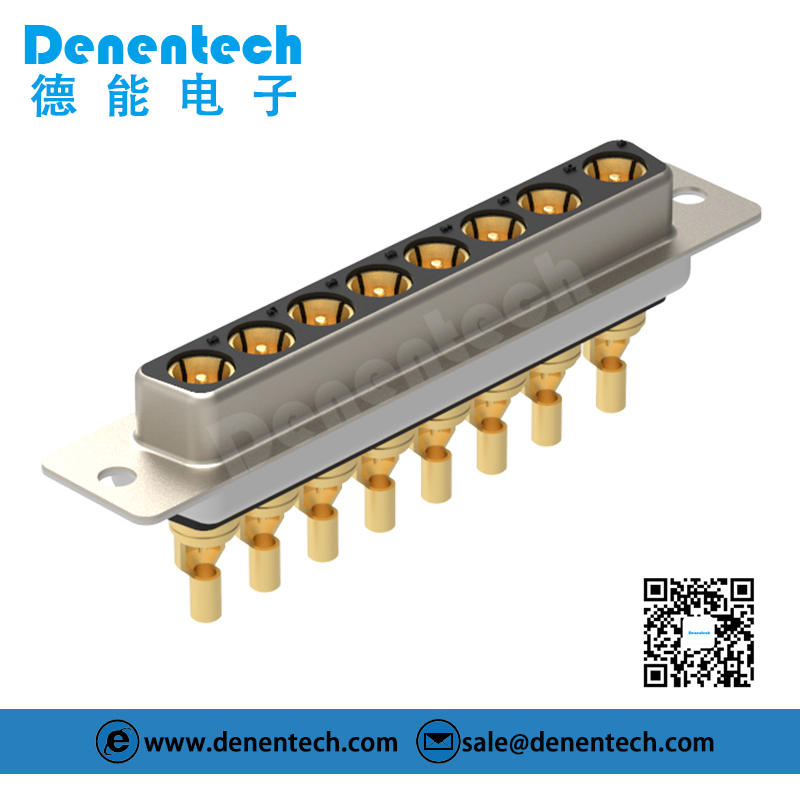 Denentech high quality 8W8 high power DB connector female coaxial pcb power connector solder d-sub connector